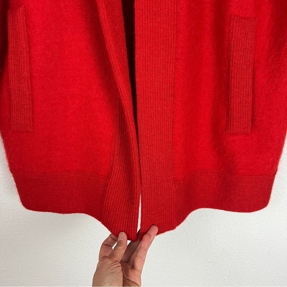100% Alpaca Sweater Open Front Cardigan Knitwear Large - Picture 8 of 9